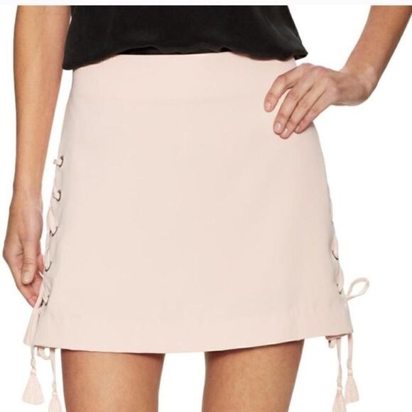 Rebecca Minkoff Pink Dylan Lace Up Skirt Size: US 0 - Picture 1 of 9
